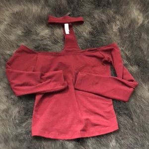 Off the shoulder American Apparel crop top